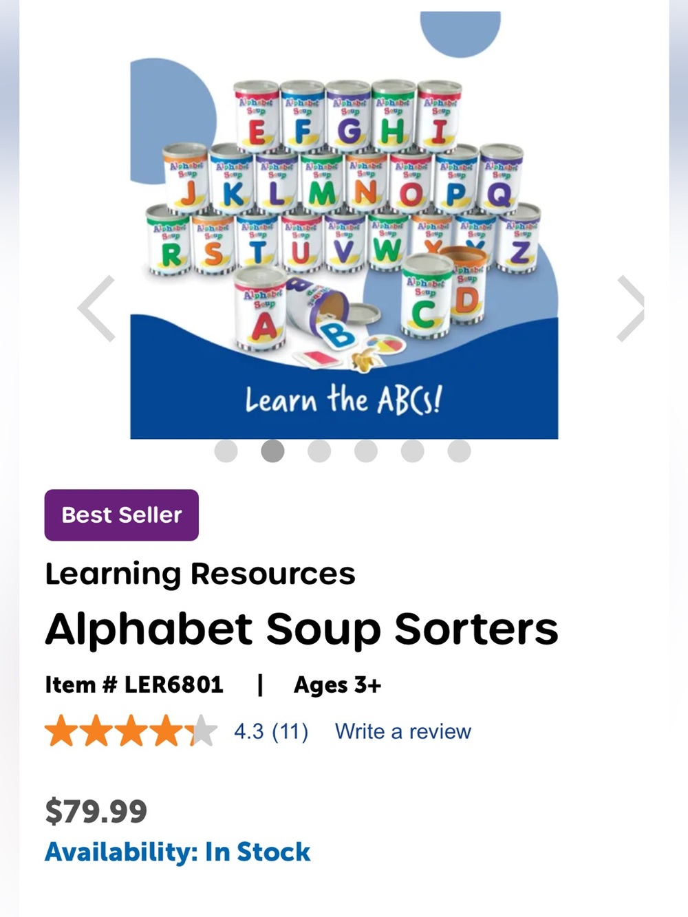 Learning Resources Alphabet Soup Sorters
